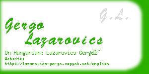 gergo lazarovics business card